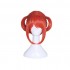 Anime Gintama Kagura Short Orange Red Cosplay Wigs with Free Headdress