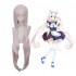 Game Nekopara Vanilla Long Straight Light Pink Cosplay Wigs