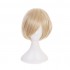 Anime Yuri on Ice Yuri Plisetsky Short Blond Cosplay Wigs