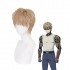 Anime One Punch Man Genos Demon Cyborg Short Khaki Cosplay Wigs