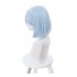 Anime Date A Live Origami Tobiichi Short Light Blue Cosplay Wigs