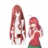 Anime The Quintessential Quintuplets Itsuki Nakano Long Red Cosplay Wigs