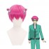 Anime The Disastrous Life of Saiki K. Saiki Kusuo Short Pink Cosplay Wigs