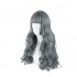 Women Fashion Long Gray Wavy Sweet Bangs Lolita Wig