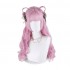 Women Fashion Long Pink Wavy Sweet Bangs Lolita Wigs