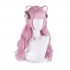 Women Fashion Long Pink Wavy Sweet Bangs Lolita Wigs