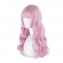 Women Fashion Long Pink Wavy Sweet Bangs Lolita Wigs