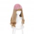 Anime SSSS.DYNAZENON Minami Yume Pink Gradient Brown Long Curly Cosplay Wigs