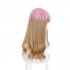 Anime SSSS.DYNAZENON Minami Yume Pink Gradient Brown Long Curly Cosplay Wigs