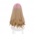 Anime SSSS.DYNAZENON Minami Yume Pink Gradient Brown Long Curly Cosplay Wigs