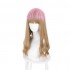 Anime SSSS.DYNAZENON Minami Yume Pink Gradient Brown Long Curly Cosplay Wigs