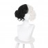 Movie Cruella Cruella De Vil Black White Bangs Curly Cosplay Wigs