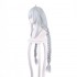 Game Azur Lane MNF Le Malin White Mixed Blue Double Twist Braid Cosplay Wigs