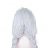 Game Azur Lane MNF Le Malin White Mixed Blue Double Twist Braid Cosplay Wigs