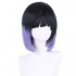 Game Genshin Impact Yelan Black Gradient Purple Cosplay Wigs