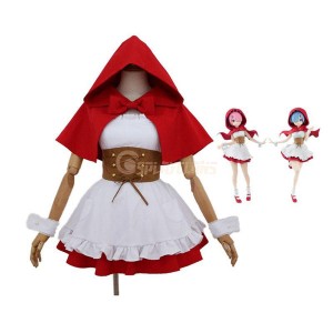 Anime Re:Zero Starting Life in Another World Rem and Ram Little Red Riding Hood Cosplay Costume
