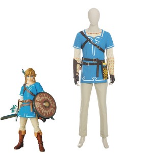 Game The Legend of Zelda: Breath of the Wild Link Fullset Cosplay Costumes