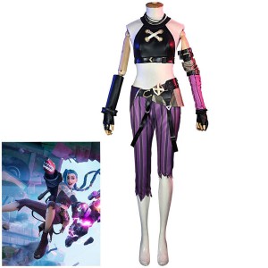 Game LOL Arcane Jinx Fullset Cosplay Costumes