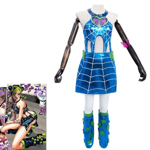 Anime JoJo&#39;s Bizarre Adventure Jolyne Cujoh Dress Cosplay Costumes