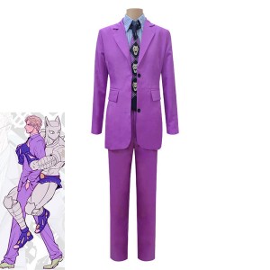 Anime JoJo's Bizarre Adventure Yoshikage Kira Suit Cosplay Costumes