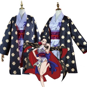 Anime One Piece Nico Robin Kimono Cosplay Costumes