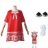 Anime SPY×FAMILY Anya Forger Red Dress Cosplay Costume