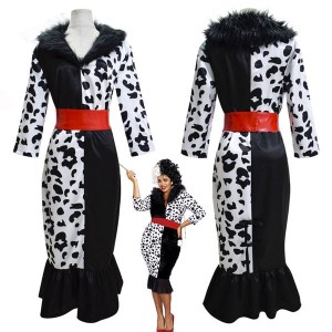 Movie Cruella De Vil Cruella Halloween Cosplay Costumes