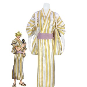 Anime One Piece Vinsmoke Sanji Kimono Cosplay Costumes