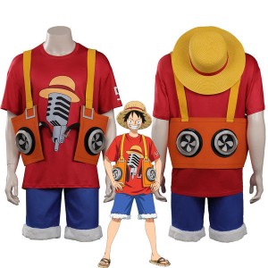 Anime One Piece Film Red 2022 Banpresto Monkey D. Luffy Cosplay Costumes