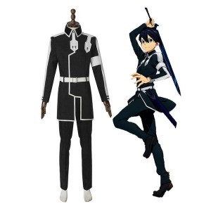 Anime Sword Art Online Alicization Under World Kirigaya Kazuto Kirito Cosplay Costume