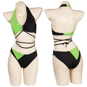 Kim Possible Shego Swimsuit Cosplay Costumes