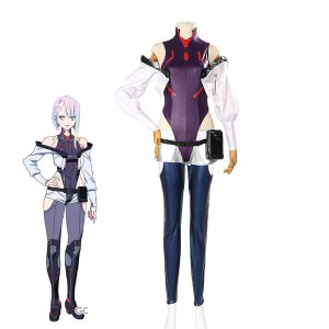 Game Cyberpunk: Edgerunners Lucyna Kushinada Purple Cosplay Costumes