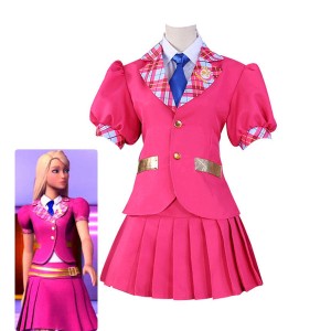 Barbie: Princess Charm School Princess Sophia Uniform Cosplay Costumes
