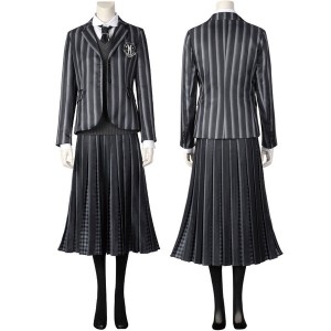 The Addams Family Wednesday Addams School Uniform Cosplay Costumes