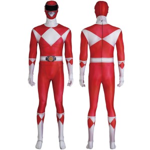 Mighty Morphin Power Rangers Tyranno Ranger Yamato Tribe Prince Geki Red Ranger Cosplay Costumes