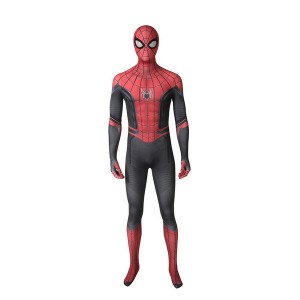 Movie Spider-Man: Far From Home Peter Parker Spiderman Jumpsuit Cosplay Costume with Free Headgear