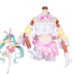 Vocaloid Hatsune Miku 2nd Season Spring Ver. Rabbit Outfits Cosplay Costume