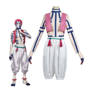 Anime Demon Slayer Kimetsu no Yaiba Akaza Komaji Upper Rank Three Cosplay Costumes