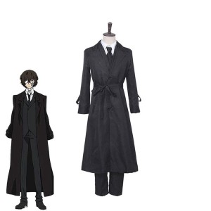 Anime Bungo Stray Dogs Osamu Dazai Black Cosplay Costume