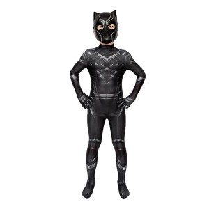 Anime Black Panther Children Jumpsuit Cosplay Costume