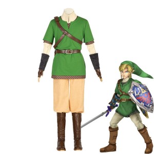 Game The Legend of Zelda: Skyward Sword Link Fullsuit Cosplay Costumes