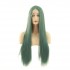 60cm Women Lace Front Wigs Long Straight Dark Green Cosplay Wigs