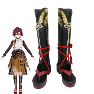 Game Genshin Impact Shikanoin Heizou Cosplay Shoes