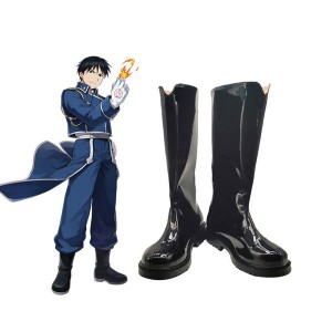 Anime Fullmetal Alchemist Maes Hughes Cosplay Shoes