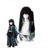 Anime Demon Slayer Tokitou Muichirou Long Straight Green Mixed Black Cosplay Wigs