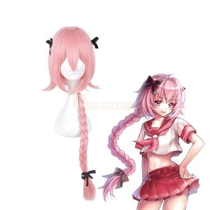 FGO Fate/Grand Order Astolfo Sailor Pink Long braid Cosplay Wigs