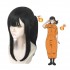 Anime Fire Force Maki Oze Long Black Cosplay Wigs