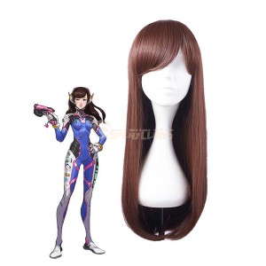 OW Game D.Va Hana Song Cosplay Wigs Long Hair Wigs