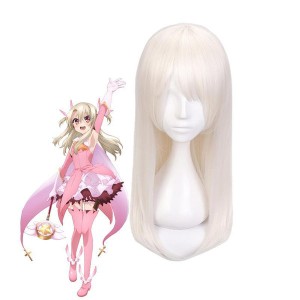 FGO Fate/kaleid Liner Illyasviel Von Einzbern Milk gold Long Straight Cosplay Wigs