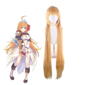 Princess Connect! Re:Dive Eustiana Von Astrea Yellow Gradient 120cm Long Straight Cosplay Wigs